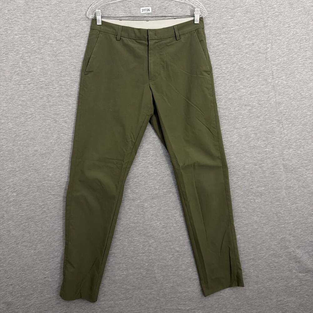 Ministry of Supply Mens Size 30 Olive Green Kinetic Commuter Tech Pants